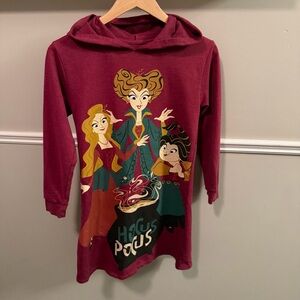 Disney Hocus Pocus Sanderson Sisters Hoodie Dress Girls L 10/12 Halloween
